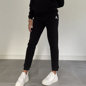 Black Letterman Track Pant