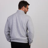 Heather Grey Funnel Neck Half Zip Sweatshirt