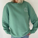 Palm Green Atelier Monogram Embroidered Sweatshirt