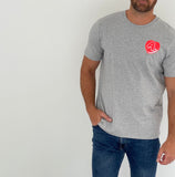 Grey Marl A. Love heart Embroidered T-shirt